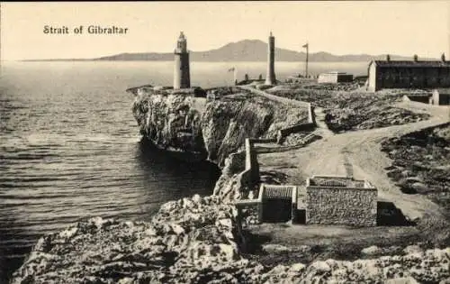 Ak Gibraltar, Blick zum Leuchtturm, Straße