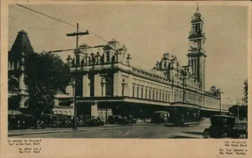 Ak São Paulo Brasilien, Hauptbahnhof