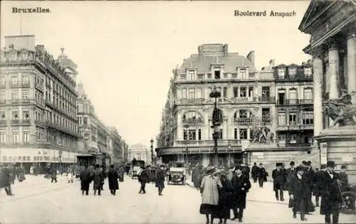 Ak Brüssel Brüssel, Boulevard Anspach