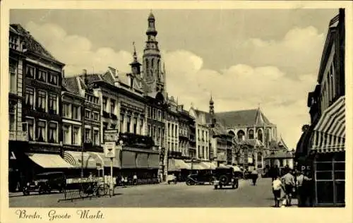 Ak Breda Nordbrabant Niederlande, Groote Markt