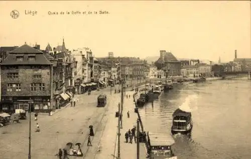 Ak Lüttich Lüttich Wallonien, Quais de la Goffe und de la Batte