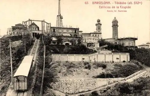 AK Barcelona Katalonien Spanien, Tibidabo, Cuspide-Gebäude