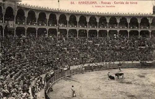 Ak Barcelona Katalonien Spanien, Stierkampf-Arena