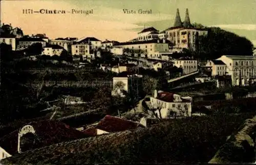 Ak Sintra Cintra Portugal, Gesamtansicht