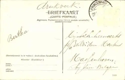 Ak Princenhage Breda Nordbrabant, Dreef mit Protostante-Kirche