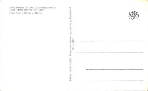 Ak Sänger Elvis Presley, Film Rhythmus hinter Gittern