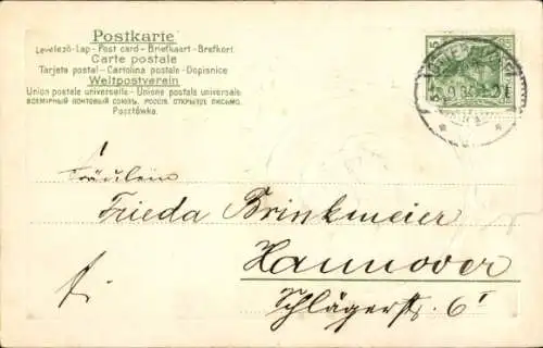 Präge Ak Porträt einer Frau, Kopfschmuck, Schleifen