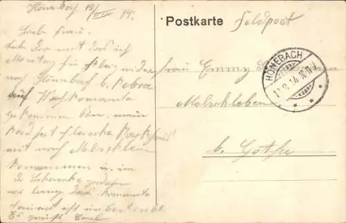 Ak Hönebach Wildeck in Hessen, Gasthaus Justi