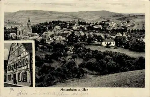 Ak Meisenheim am Glan Pfalz, Gesamtansicht, Gasthaus zum Engel