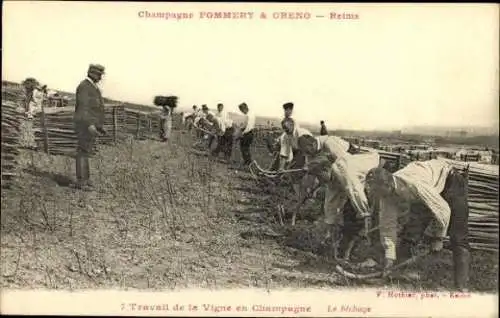 Sert mit 40 Ansichtskarten Reims, Caves Pommery, Umschlag