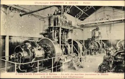 Sert mit 40 Ansichtskarten Reims, Caves Pommery, Umschlag