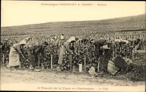 Sert mit 40 Ansichtskarten Reims, Caves Pommery, Umschlag