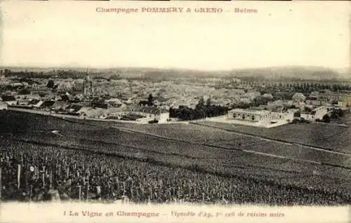 Sert mit 40 Ansichtskarten Reims, Caves Pommery, Umschlag