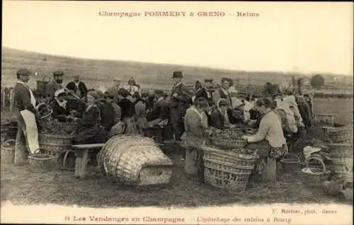 Sert mit 40 Ansichtskarten Reims, Caves Pommery, Umschlag