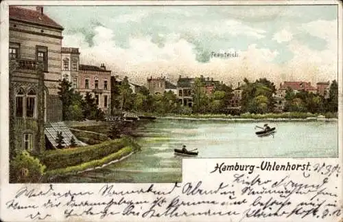 Litho Hamburg Nord Uhlenhorst, Feenteich