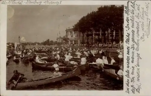 Ak Hamburg Nord Uhlenhorst, Fährhaus, Boote