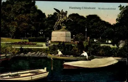 Ak Hamburg Nord Uhlenhorst, Walkürendenkmal