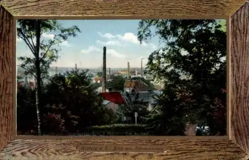 Passepartout Ak Hamburg Harburg, Blick vom Schwarzenberg