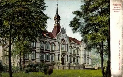 Ak Hamburg Harburg, Die höhere Mädchenschule