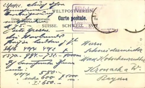 Briefmarken Ak Schweiz, Wappen