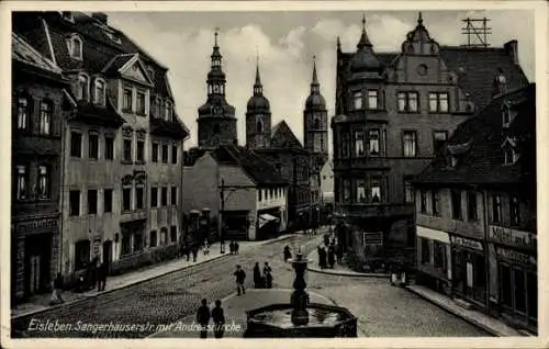 Ak Lutherstadt Eisleben, Sangerhäuserstraße, Andreaskirche