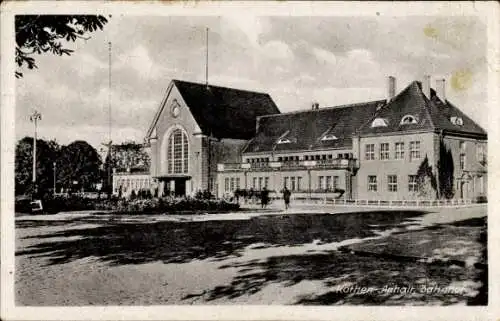 Ak Köthen in Anhalt, Bahnhof