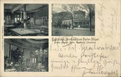 Ak Hamburg Mitte St. Pauli, Englisches Bierhaus zum Porter Meyer, früher Charles Neale, Circusweg