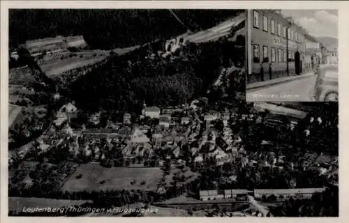 Ak Leutenberg in Thüringen, Fliegeraufnahme, Gaststätte Weißes Lamm