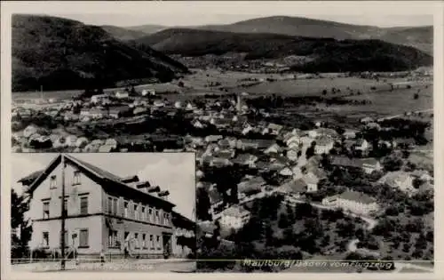 Ak Maulburg im Wiesental Südschwarzwald, Fliegeraufnahme, Gasthaus z. Ochsen