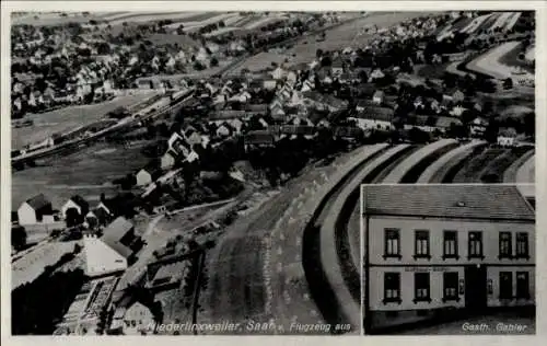 Ak Niederlinxweiler St. Wendel im Saarland, Fliegeraufnahme