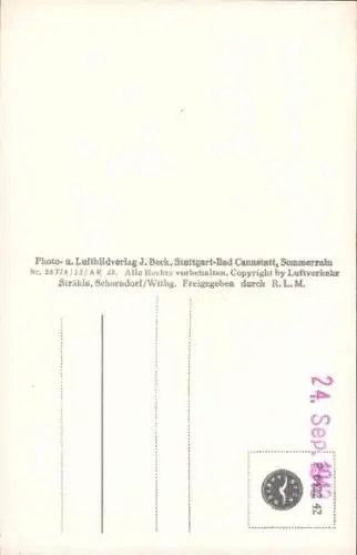 Ak Strasskirchen Straßkirchen, Fliegeraufnahme, Gasthaus Jos. Braun, Geschäft Otto Steininger