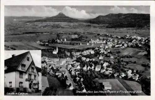 Ak Steinhofen Bisingen im Zollernalbkreis, Burg Hohenzollern, Fliegeraufnahme