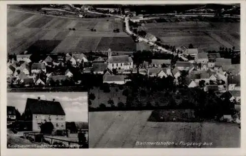 Ak Ballmertshofen Dischingen in Württemberg, Fliegeraufnahme, Kolonialwaren Bäckerei v. A. Brenner