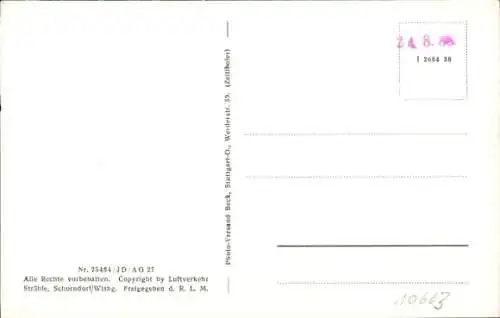 Ak Ballmertshofen Dischingen in Württemberg, Fliegeraufnahme, Kolonialwaren Bäckerei v. A. Brenner