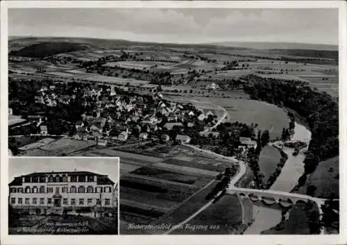 Ak Kochersteinsfeld Hardthausen am Kocher, Fliegeraufnahme, Geschäftshaus F. Oberndörfer