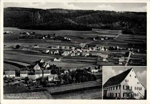 Ak Rietheim Weilheim Schwäbische Alb, Fliegeraufnahme, Gasth. z. Traube