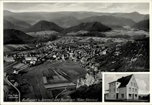 Ak Hauenstein in der Pfalz, Fliegeraufnahme, Gasthaus zum Felsentor, Pfälzer Felsenland