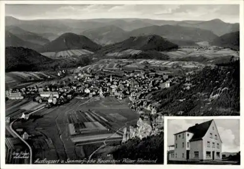 Ak Hauenstein in der Pfalz, Fliegeraufnahme, Gasthaus zum Felsentor, Pfälzer Felsenland