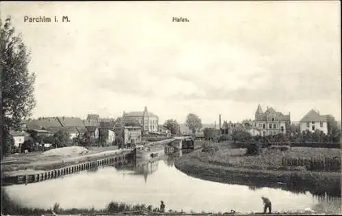 Ak Parchim in Mecklenburg, Hafen