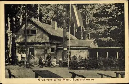 Ak Sondershausen im Kyffhäuserkreis Thüringen, Waldschänke Wilder Mann