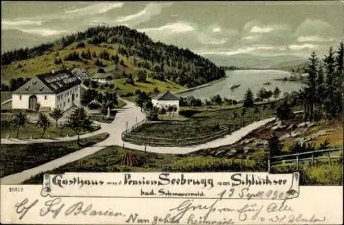 Ak Seebrugg Schluchsee Baden Württemberg, Gasthaus Seebrugg, See