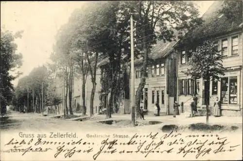 Ak Clausthal Zellerfeld im Oberharz, Goslarsche Straße