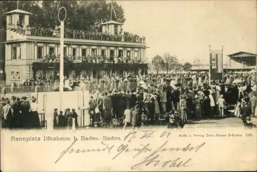 Ak Iffezheim am Rhein Baden Württemberg, Rennplatz, Zuschauer