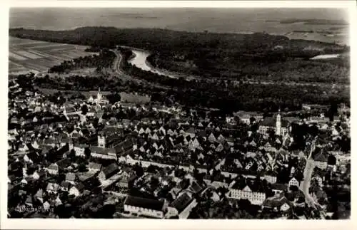 Ak Günzburg an der Donau Schwaben, Fliegeraufnahme