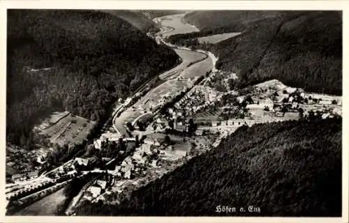 Ak Höfen an der Enz Schwarzwald Württemberg, Fliegeraufnahme