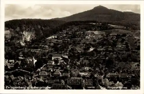 Ak Zwingenberg an der Bergstraße in Hessen, Fliegeraufnahme