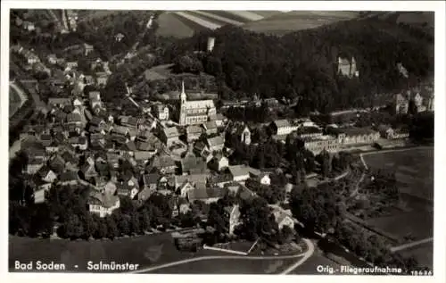 Ak Bad Soden Salmünster in Hessen, Fliegeraufnahme