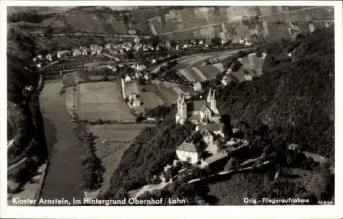 Ak Obernhof an der Lahn, Kloster Arnstein, Fliegeraufnahme