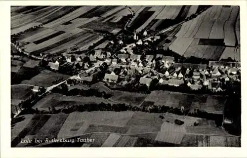 Ak Lohr am Main Unterfranken, Fliegeraufnahme