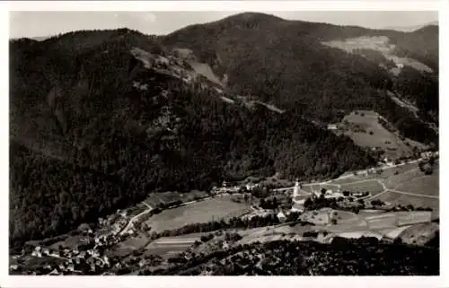 Ak St. Trudpert Obermünstertal Münstertal im Schwarzwald, Fliegeraufnahme